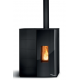Soba pe peleti PALAZZETTI Ecofire Ecofire Twiggy 10, dimensiuni 90 x 36 x 113 cm - 140 kg, culoare otel negru