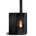 Soba pe peleti PALAZZETTI Ecofire Twiggy 10, dimensiuni 90 x 36 x 113 cm - 140 kg, culoare otel negru