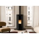 Soba pe peleti PALAZZETTI Ecofire Ecofire Emily 6 US, dimensiuni 53 x 53 x 110 cm - 105 kg, culoare otel negru