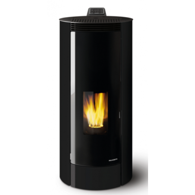 Soba pe peleti PALAZZETTI Ecofire Melita 6, dimensiuni 53 x 58 x 119 cm - 112 kg, culoare otel negru
