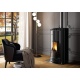 Soba pe peleti PALAZZETTI Ecofire Marianne 9 US, dimensiuni 56 x 56 x 113 cm - 116 kg, culoare otel negru