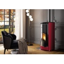 Soba pe peleti PALAZZETTI Ecofire Marianne 9 US, dimensiuni 56 x 56 x 113 cm - 116 kg, culoare otel rosu