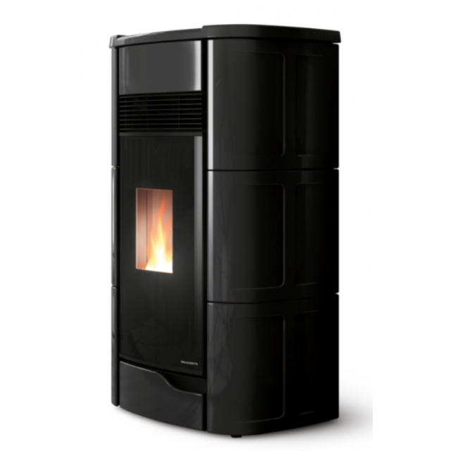 Soba pe peleti PALAZZETTI Ecofire ANNA 9 Pro2, dimensiuni 61x54x119 cm- 190 kg, culoare ceramica negru