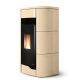 Soba pe peleti PALAZZETTI Ecofire ANNA 12, dimensiuni 61x54x119 cm- 190 kg, culoare ceramica cream