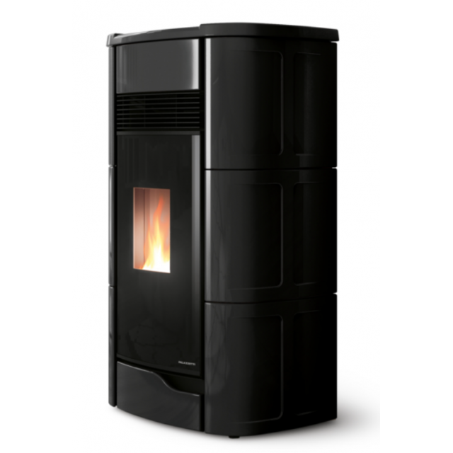 Soba pe peleti PALAZZETTI Ecofire ANNA 12, dimensiuni 61x54x119 cm- 190 kg, culoare ceramica negru