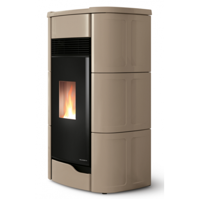 Soba pe peleti PALAZZETTI Ecofire ANNA 12 Pro3, dimensiuni 61x54x119 cm- 190 kg, culoare ceramica caffe latte