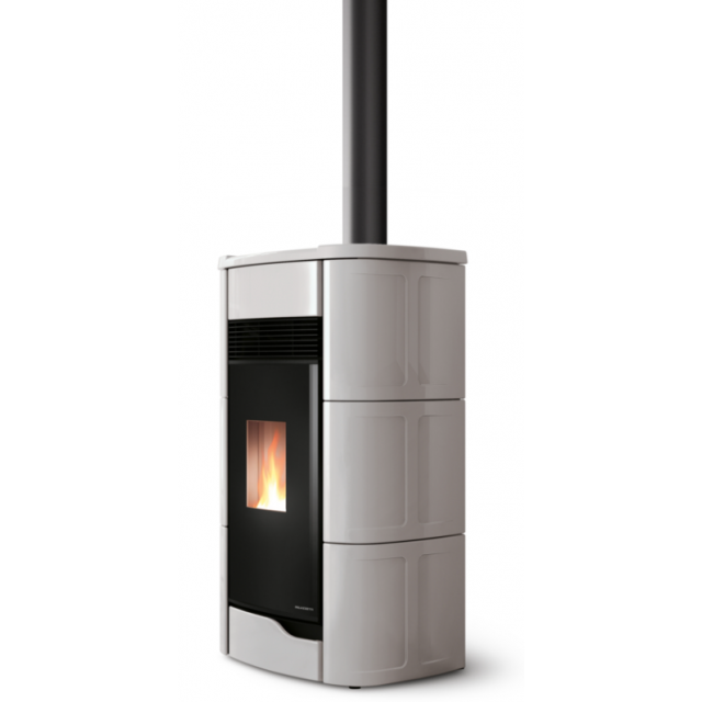 Soba pe peleti PALAZZETTI Ecofire ANNA 9 US, dimensiuni 61x54x119 cm- 190 kg, culoare ceramica beige