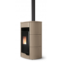 Soba pe peleti PALAZZETTI Ecofire ANNA 12 US, dimensiuni 61x54x119 cm- 190 kg, culoare ceramica caffe latte