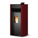 Soba pe peleti PALAZZETTI Ecofire Bianca Lux 12, dimensiuni 56 x 55 x 120 cm - 183 kg, culoare otel rosu