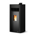 Soba pe peleti PALAZZETTI Ecofire Bianca Lux 12 Pro3, dimensiuni 56 x 55 x 120 cm - 183 kg, culoare otel negru