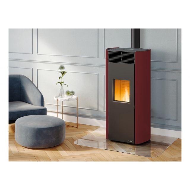 Soba pe peleti PALAZZETTI Ecofire CLELIA TC 12 US Pro2, dimensiuni 59 x 60 x 122 cm - 160 kg, culoare otel moka