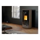 Soba pe peleti PALAZZETTI Ecofire NADINE 9 Pro2, dimensiuni 62 x 59 x 125 cm - 190 kg, culoare ceramica caffe latte