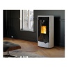 Soba pe peleti PALAZZETTI Ecofire NADINE TC 13, dimensiuni 62 x 59 x 125 cm - 190 kg, culoare ceramica alb mat