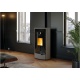 Soba pe peleti PALAZZETTI Ecofire NADINE TC 12 US Pro2, dimensiuni 62 x 68 x 125 cm - 190 kg, culoare ceramica burgundy