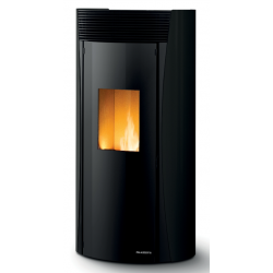 Soba pe peleti PALAZZETTI Ecofire VIVIENNE TC 9, dimensiuni 58 x 58 x 122 cm - 155 kg, culoare otel negru