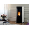 Soba pe peleti PALAZZETTI Ecofire VIVIENNE TC 9 Pro2, dimensiuni 58 x 58 x 122 cm - 155 kg, culoare otel alb