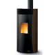 Soba pe peleti PALAZZETTI Ecofire VIVIENNE TC 12 US Pro2, dimensiuni 58 x 66 x 122 cm - 165 kg, culoare otel moka