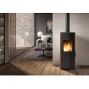 Soba pe lemne PALAZZETTI Dalia, dimensiuni 55 x 51 x 122 cm - 190 kg, culoare ceramica caffe latte