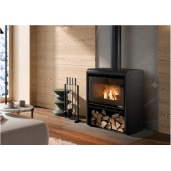 Soba pe lemne PALAZZETTI Sahara 70, dimensiuni 71 x 50 x 88 cm - 210 kg, culoare negru