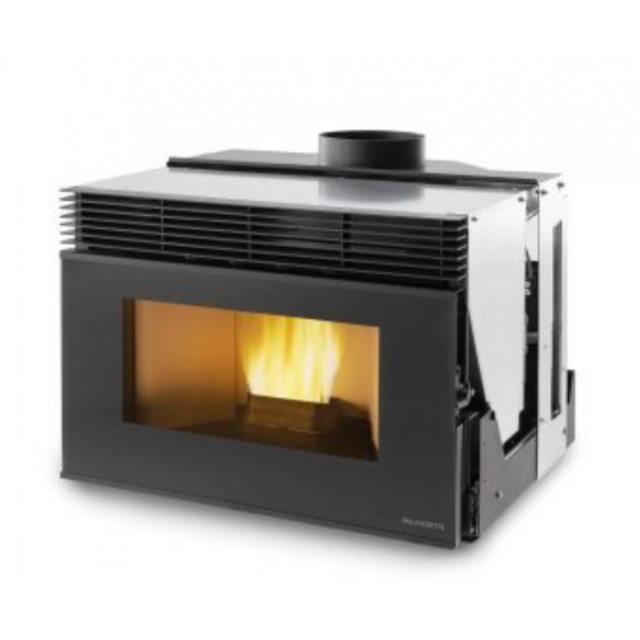 Semineu pe peleti PALAZZETTI A70, dimensiuni 77 x 60 x 52 cm - 110 kg, putere termică nominală 9 kW