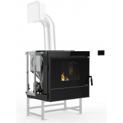 Semineu pe peleti hidroventilat PALAZZETTI TC V24, dimensiuni 86 x 70 x 78 cm - 250 kg, putere termică nominală 20,4 kW