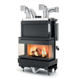 Semineu pe lemne PALAZZETTI Ecomonoblocc WT 16:9 3D V12 EPlus , dimensiuni 108 x 71 x 164 cm - 450 kg, putere nominală 12.5 kW