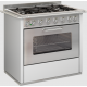 Aragaz cu 5 zone pe gaz sau electric cu cuptor DE MANINCOR GD9, dimensiuni 90x60x86 cm, culoare gri cu usi din inox