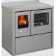 Sobă pe lemne cu cuptor DE MANINCOR E90, dimensiuni 90x60x86 cm, culoare gri cu usi din inox Sobă pe lemne cu cuptor DE MANINCOR E90, dimensiuni 90x60x86 cm, culoare gri cu usi din inox