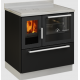 Sobă pe lemne cu cuptor DE MANINCOR F80, dimensiuni 80x60x86 cm, culoare negru cu usi negre Sobă pe lemne cu cuptor DE MANINCOR F80, dimensiuni 80x60x86 cm, culoare negru cu usi negre