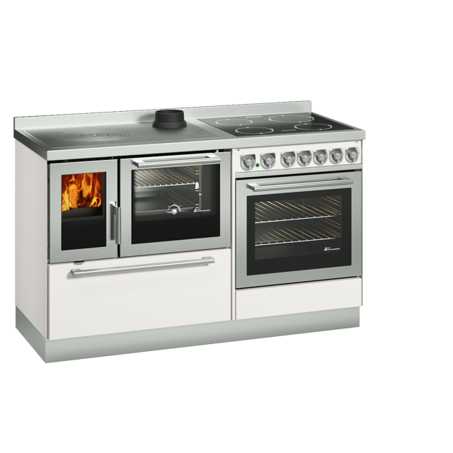 Masina de gatit DE MANINCOR Kombi Classica MB140, dimensiuni 140x60x86 cm, culoare alb