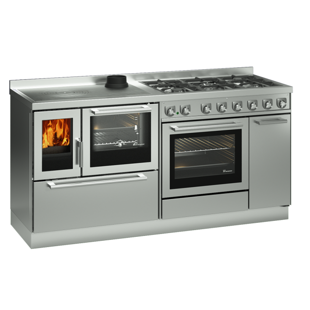 Masina de gatit DE MANINCOR Kombi Classica MB170, dimensiuni 170x60x86 cm, culoare otel inoxidabil