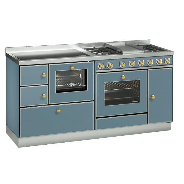 Masina de gatit DE MANINCOR Kombi Classica MB170, dimensiuni 170x60x86 cm, culoare albastru