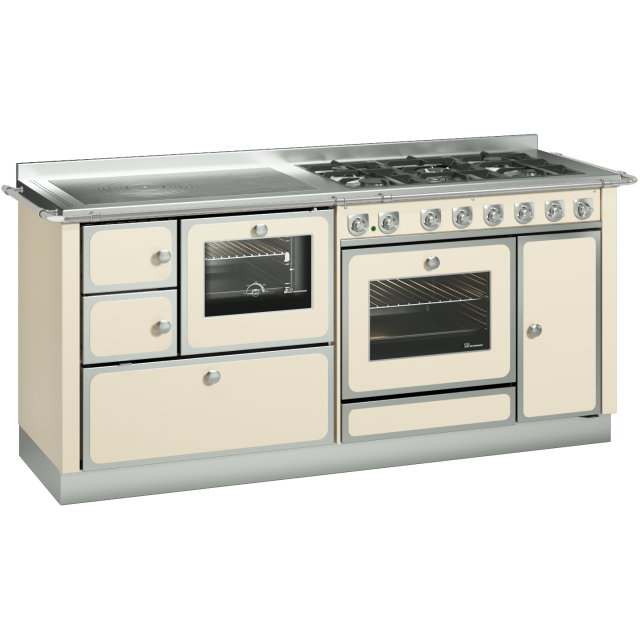 Masina de gatit DE MANINCOR Kombi Classica MB180, dimensiuni 180x60x86 cm, culoare fildes
