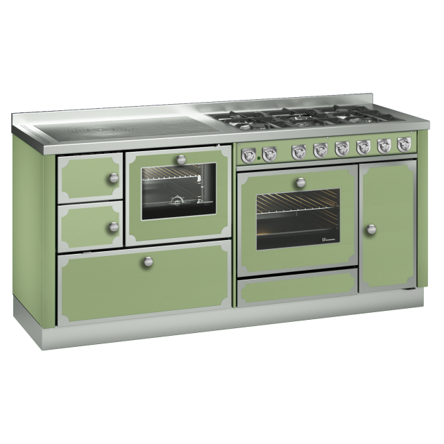 Masina de gatit DE MANINCOR Kombi Classica MB180, dimensiuni 180x60x86 cm, culoare verde
