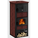 Soba pe lemne cu cuptor DE MANINCOR S60F, dimensiuni 68x66x145 cm, culoare bordeaux