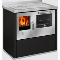 Termosoba cu cuptor DE MANINCOR EK90, dimensiuni 90x60x86 cm, culoare negru cu usi din inox