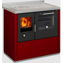 Termosoba cu cuptor DE MANINCOR EK90, dimensiuni 90x60x86 cm, culoare rosu cu usi negre