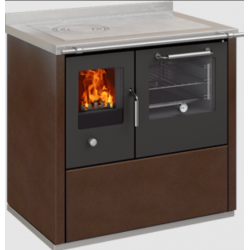 Termosoba cu cuptor DE MANINCOR EK90, dimensiuni 90x60x86 cm, culoare maro cu usi negre