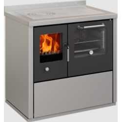 Termosoba cu cuptor DE MANINCOR EK90, dimensiuni 90x60x86 cm, culoare gri cu usi negre