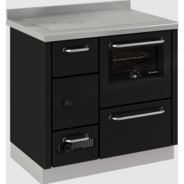 Termo-soba cu cuptor DE MANINCOR FK900, dimensiuni 90x60x86 cm, culoare negru