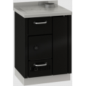 Termo-aragaz fără cuptor DE MANINCOR FK600, dimensiuni 60x60x86 cm, culoare negru