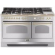 Aragaz Lofra Dolcevita RRD156MFT+MFT/AEOV, 150x60cm, gaz+inductie, 7 arzatoare, grill, rotisor, timer, cuptor dublu, rosu