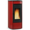 Termosoba pe peleti ventilata NORDICA MARINA IDRO H13, putere14,4** kW-N, culoare bordeaux