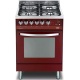 Aragaz Lofra Rainbow PR66MFT/C, gaz, 60*60cm, 4 arzatoare, grill electric, timer, aprindere electronica, rosu