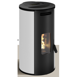 Soba pe peleti TERMOVANA, Louvre 9 BACK, energie termica 8.8 kw, ieșire prin spate a fumului Ø 80 mm