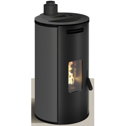 Soba pe peleti TERMOVANA, Louvre 9 PJ, energie termica 8.8 kw, esapament coaxial Poujoulat Ø 80/130 mm