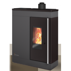 Soba pe peleti TERMOVANA, Fine PJ, energie termica 14.3 kw, ieșire superioară de fum Poujoulat 80/130 mm