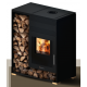 Soba pe lemne TERMOVANA MONOLIT 12, putere termică nominală 12 kW, culoare negru mat