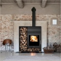 Soba pe lemne TERMOVANA MONOLIT 12, putere termică nominală 12 kW, culoare negru mat