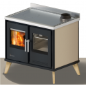 Soba pe lemne TERMOVANA ATHENA FEET, putere termică nominală 11,4 kW, Ieșire superioară a fumului